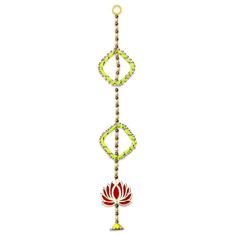 Rajasthan Kraft Rajasthan kraft Door HangingOffice Home Diwali Decoration Size 23 inches Pack of 5 Colour Yellow RK361055  - Image 3
