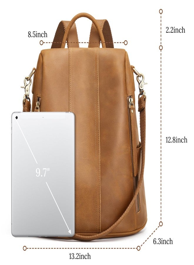 S-ZONE Women's Backpack, 3-light Brown, M, Rucksack Backpacks - Image 5