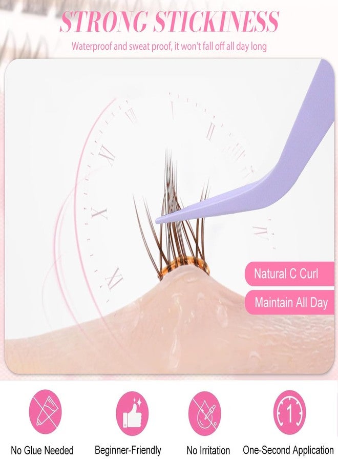 ماي كرييت مجموعة رموش صناعية ذاتية اللصق من MAYCREATE®، 120 قطعة، رموش كثيفة 12 مم لإطلالة طبيعية أو مناسبة للحفلات، مجموعة تركيب رموش يمكنكِ تركيبها بنفسكِ - Image 4