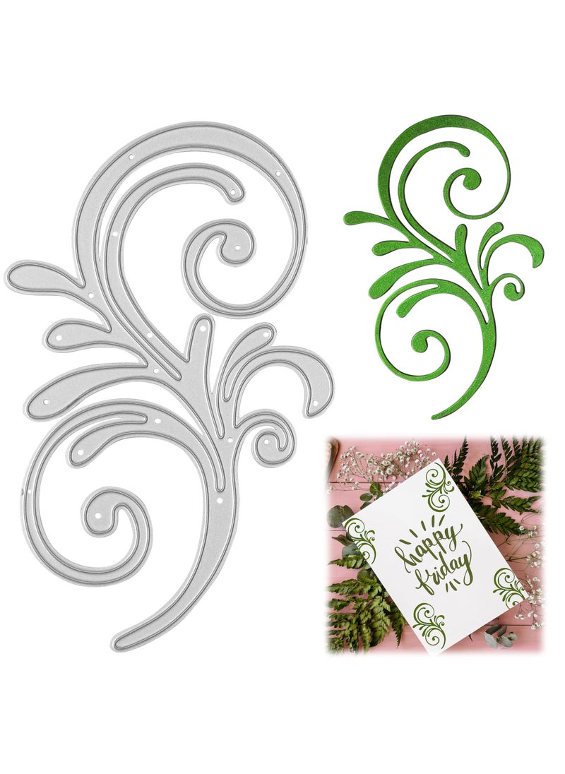 Marsrut Flourish Swirl Plant Metal Paper Cutting Dies Stencils for DIY ScrapbookingPhoto Album Decorative Embossing DIY Paper Cards 