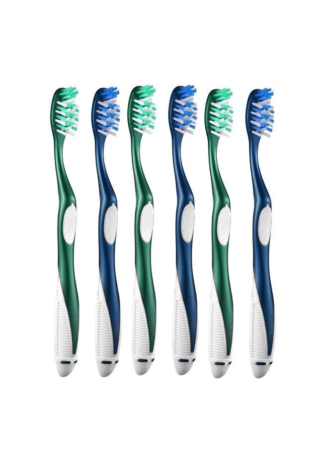 Fremouth Extra Firm Toothbrushes for Adults, Extra Hard Bristles, 6 Count  - Image 1