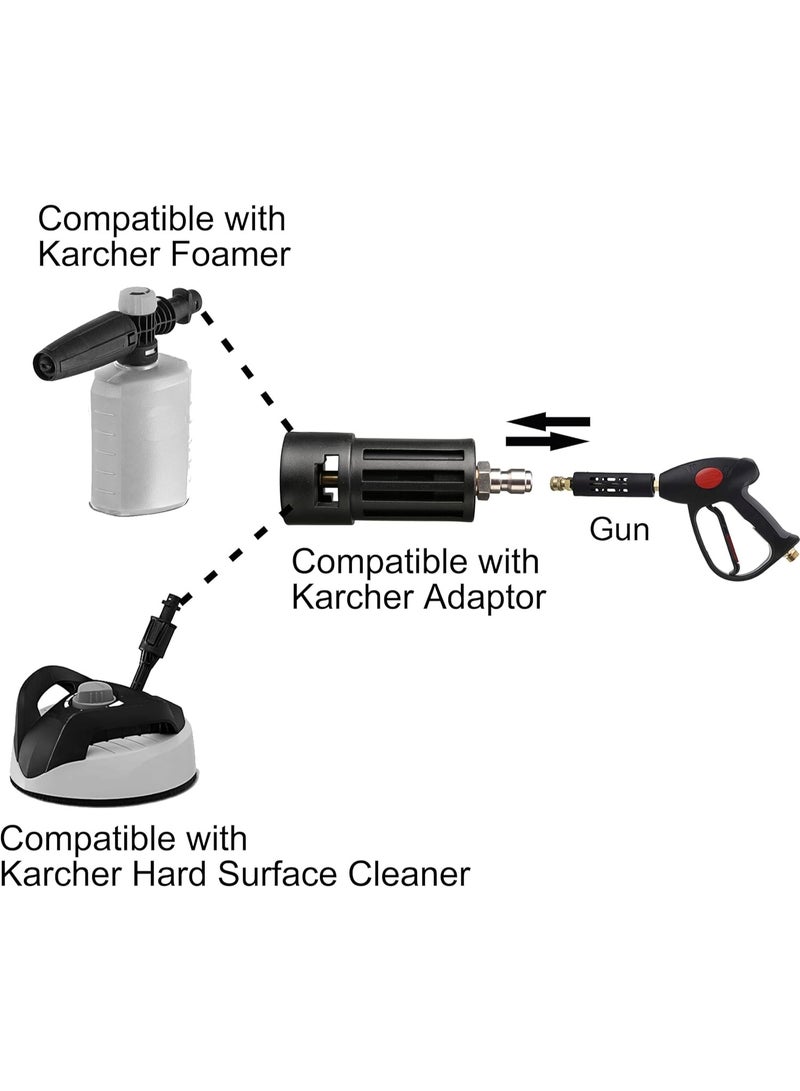Compatible Pressure Washer Adapter, Replacement for Karcher Power Washer Accessory, 1/4'' Quick Connect - Image 2
