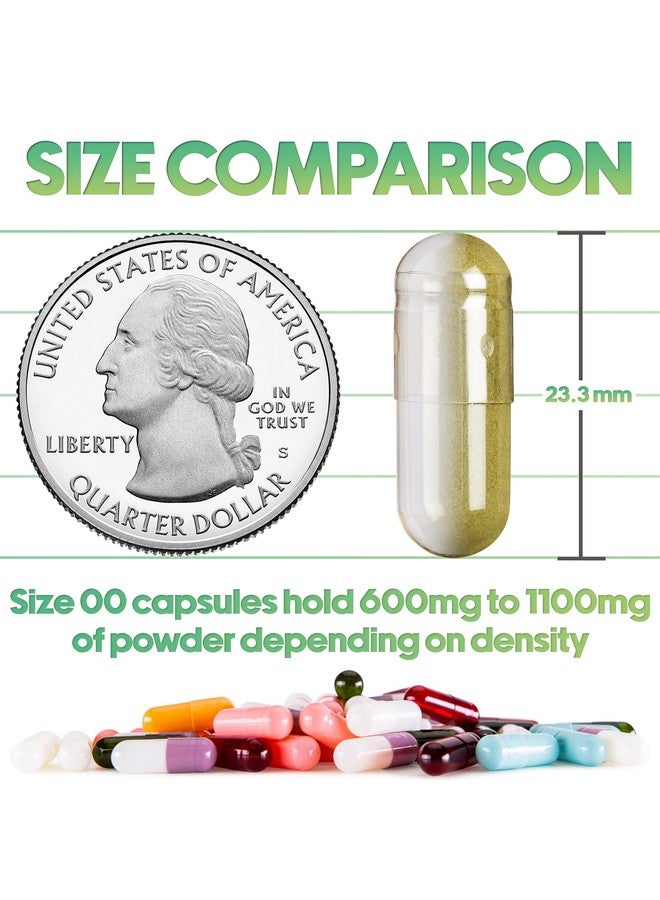 XPRS Nutra Size 00 Empty Capsules - 1000 Count Empty Gelatin Capsules - Pill DIY Capsule Filling - Fillable Pills Gel Caps for DIY Supplements (Silver) - Image 2