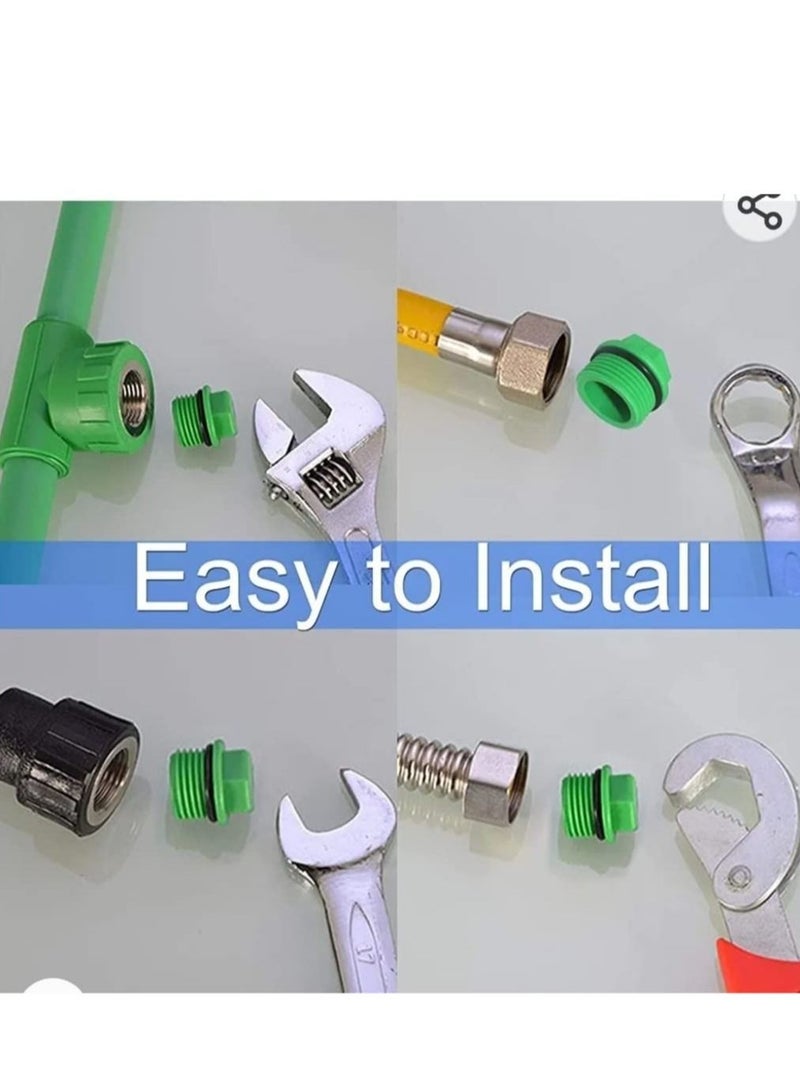 ABBASALI Male Threaded PPR End Cap Plug Pipe Fittings  Garden Hose Irrigation Water Tubing Stopper Prevent Leakage Choke Plug - Image 2