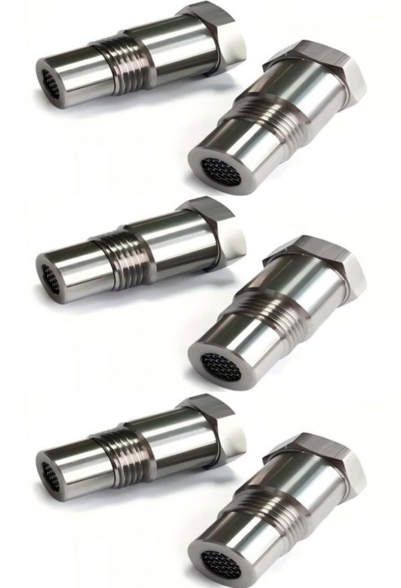 مفرسح مستشعر الأكسجين (O2 Sensor Spacer): تصميم سداسي الموجات من الفولاذ المقاوم للصدأ SS304 مقاس M18*1.5 - تصنيع دقيق مع مرشح فولاذي مقاوم للصدأ محارب لتحذير ضبط التشغيل (CEL) ل تعديل أنظمة العادم، مركبات الركوب الخارجي والاستخدام السياحي العام - Image 1