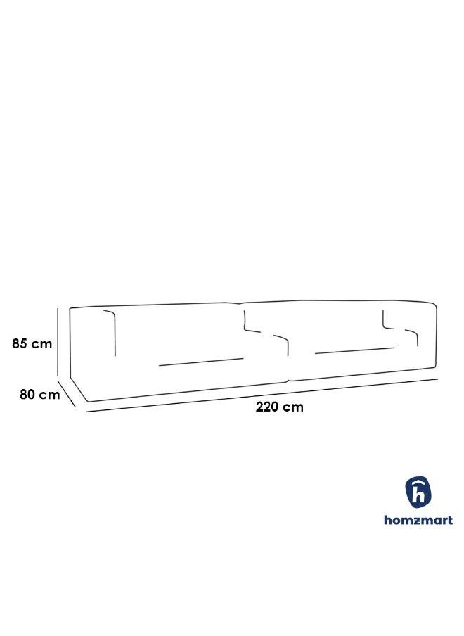 هومزمارت كنبة ثلاث مقاعد سويدى وكتان - رمادي  - Image 3