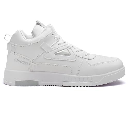 ASIAN Men's TARZAN-11 White Casual Sneaker Shoes with Synthetic Upper Lightweight Comfortable Mid Top Sneaker Shoes for Men's & Boy's,UK 6 - Image 2