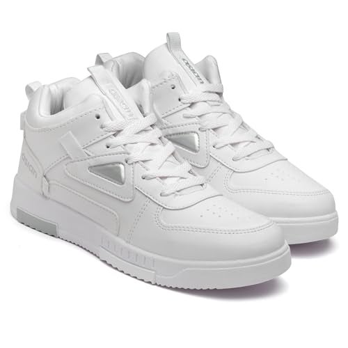 ASIAN Men's TARZAN-11 White Casual Sneaker Shoes with Synthetic Upper Lightweight Comfortable Mid Top Sneaker Shoes for Men's & Boy's,UK 6 - Image 1