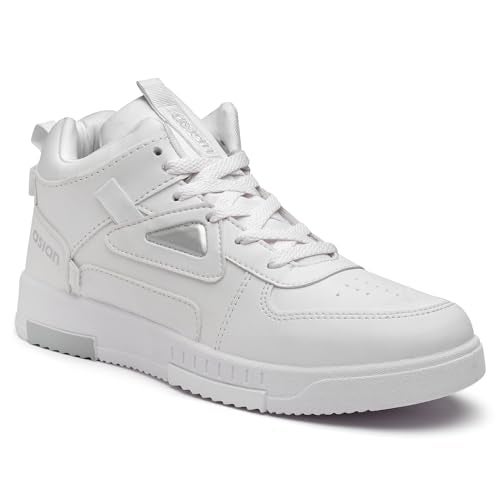 ASIAN Men's TARZAN-11 White Casual Sneaker Shoes with Synthetic Upper Lightweight Comfortable Mid Top Sneaker Shoes for Men's & Boy's,UK 6 - Image 3