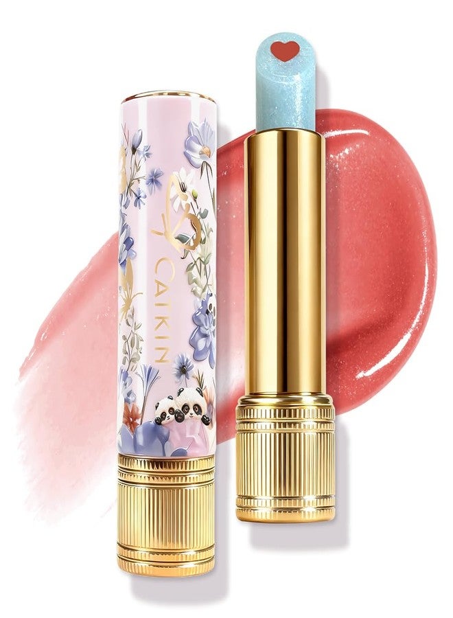 CATKIN Tinted Lip Balm with Colorful Serum Core, CATKIN Cute 2-in-1 Coral Lip Balm Gloss, Moisturizing with Jojoba Oil Hyaluronic acid, Citrus Tea Flavor, Trendy Lip Care for Women & Girls - C03 Coral - Image 1