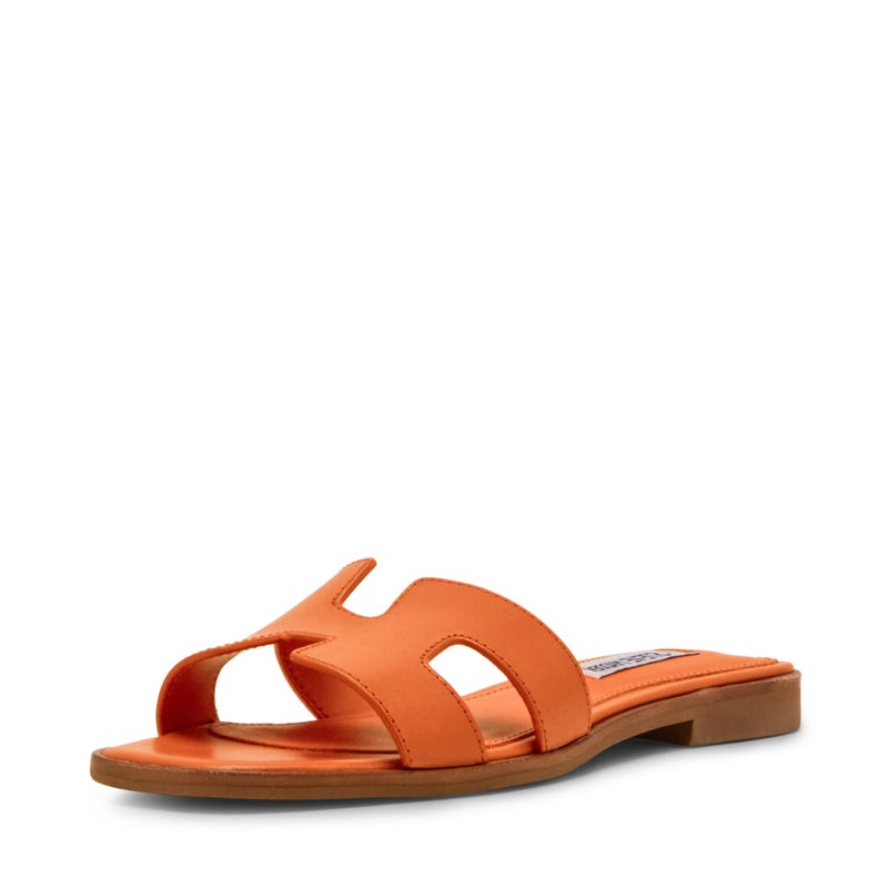 Steve Madden Womens Hadyn Sandal Orange Leather 85