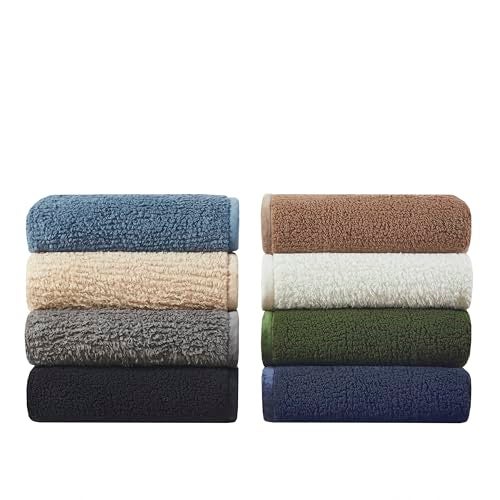 Woolrich John Rich & Bros. Woolrich Burlington Berber Blanket Super Soft, Cozy Lightweight Cover with Luxurious Velvet Binding, Modern Trendy All Season Bedspread Bedding-Set, Full/Queen: 90x90, Blue - Image 5