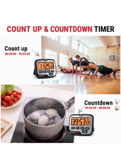 ThermoPro ThermoPro TM01 Digital Kitchen Timer with Touchable Backlit and Count up Countdown Timer Loud Ring Magnetic Classroom Timer for Kids Teachers  - Image 2