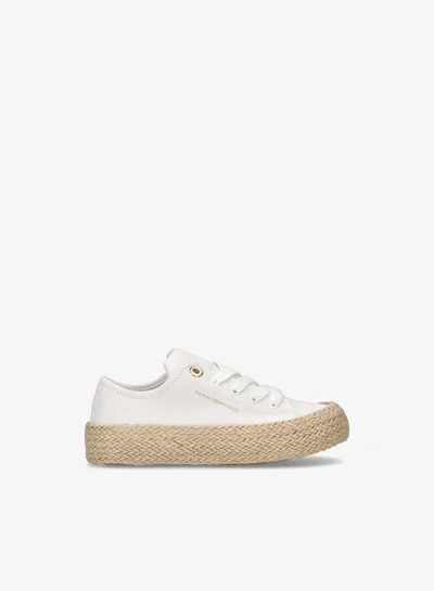 تومي هيلفيغر سنيكرز أطفال برباط وبتصميم قصير