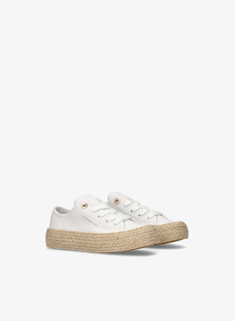 تومي هيلفيغر سنيكرز أطفال برباط وبتصميم قصير