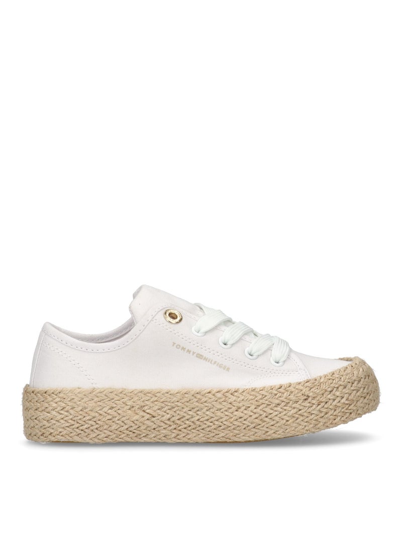 TOMMY HILFIGER - Kids Lace Up Low Top Sneakers - Image 1