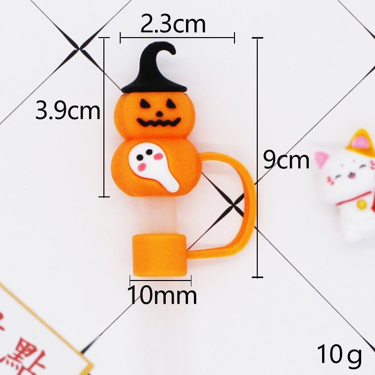 Creative Cartoon Straw Cap Beverage Straw Plug Dust Cover Recyclable Straw Cover Straw Cover Straw Cover Sale - Image 1