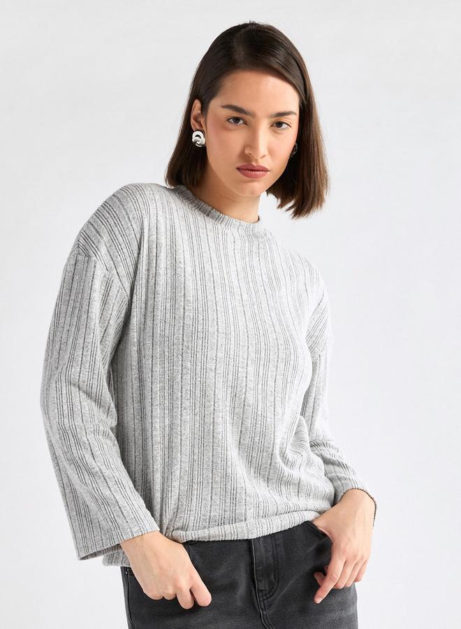 Splash FAV Ribbed High Neck Sweater with Long Sleeves - Image 1