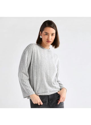 Ribbed High Neck Sweater with Long Sleeves - pzsku/Z69762E0ABC91DE7F297DZ/45/_/1728433308/3a2facaa-ca08-4476-98dd-50ce6369026e