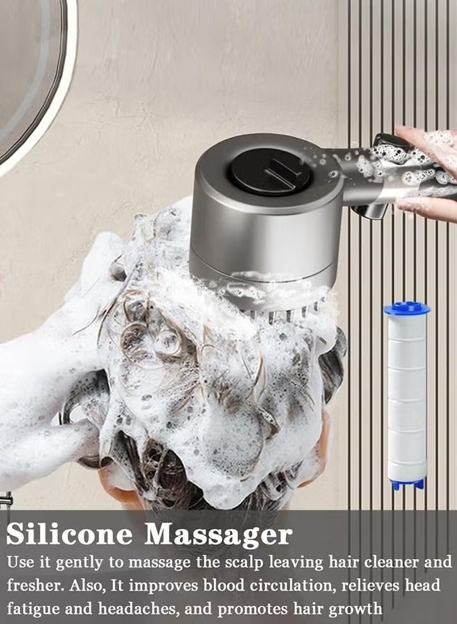 Snooe Shower Filter Shower Head, Handheld High-Pressure Shower, with Shower Hose and Shower Holder (3 Modes) - Image 4