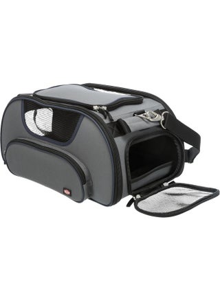 Trixie Wings Airline Pet Carrier Approved for Air Travel, Suitable for Cocker Spaniel, Broder Coolie, Poodle up to 20 kg - Size: 18” X 11” X 9”, Grey/Blue - pzsku/Z69763AA3C946DC7C867DZ/45/_/1737721295/80f3334c-5057-436e-bc2b-501213c3bbd2