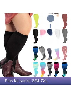 Bluejw Youlijian  Special For Increasing Fat Socks Fat Socks For Men And Women Solid Color Pressure Sequential Socks Socks  - Image 3