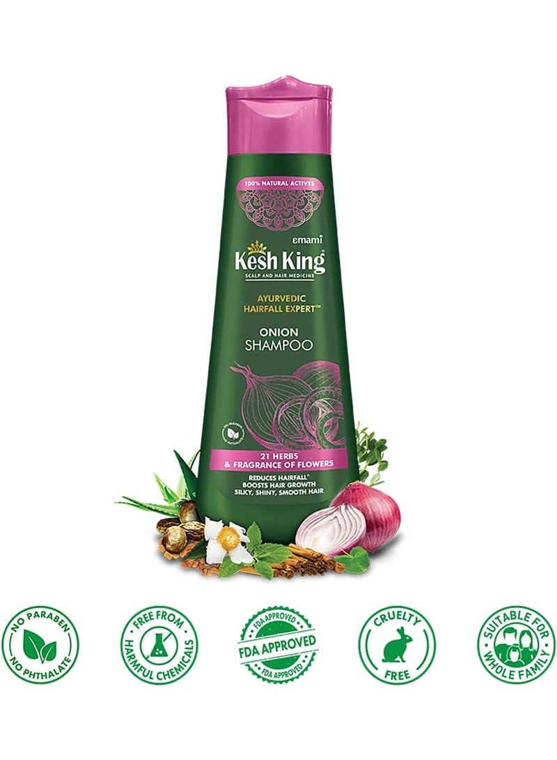 Kesh King Ayurvedic Onion Shampoo with 21 Herbs, Reduces Hair Fall & Boost Hair Growth 200ml - Image 2