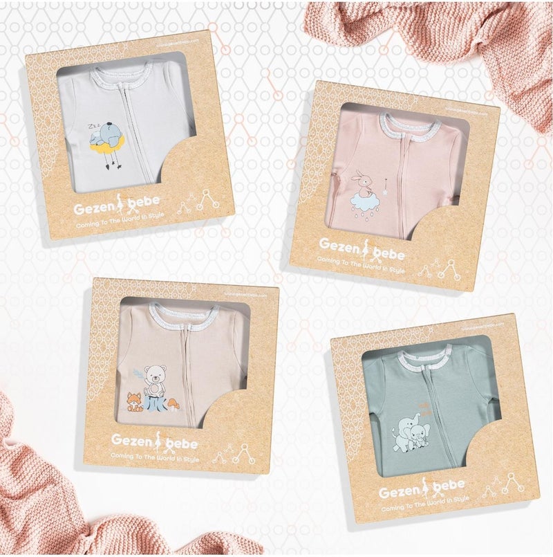 Gezenbebe Hero Long Sleeve Baby Rompers Bunny  - Image 5