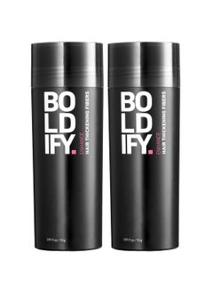 Boldify BOLDIFY Hair Fibers 2 x 56g  Fill In Thinning and Fine Hair for an Instantly Fuller Thicker Look  14 Shades for Women  Men  Black 