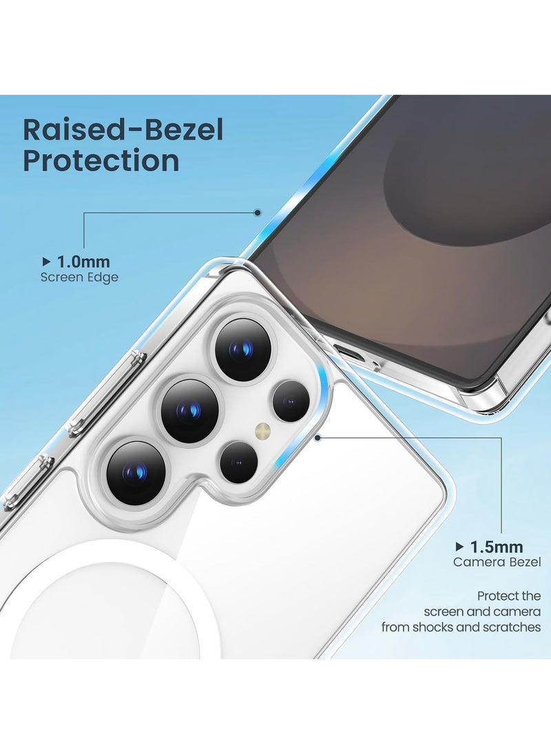 TIGER Case Compatible with Samsung Galaxy S25 Ultra 6.8" – Clear Magnetic Case with Camera Protection – Slim & Shockproof Soft TPU Cover – Wireless Charging Compatible – Scratch-Resistant & Anti-Yellowing for Galaxy S25 Ultra Clear - Image 4