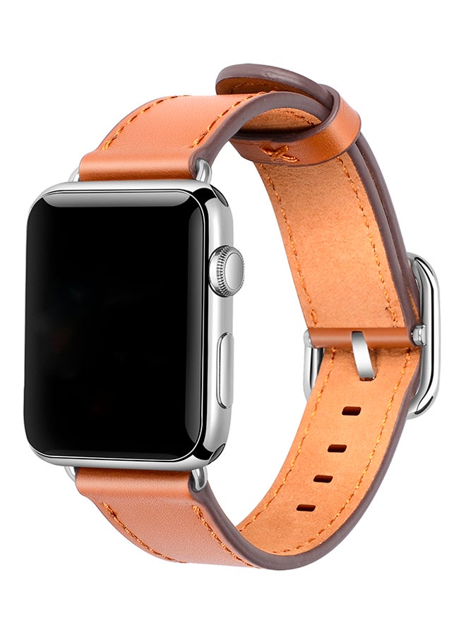 ISank Replacement Strap For Apple Watch Series 3/2/1 Brown - Image 3