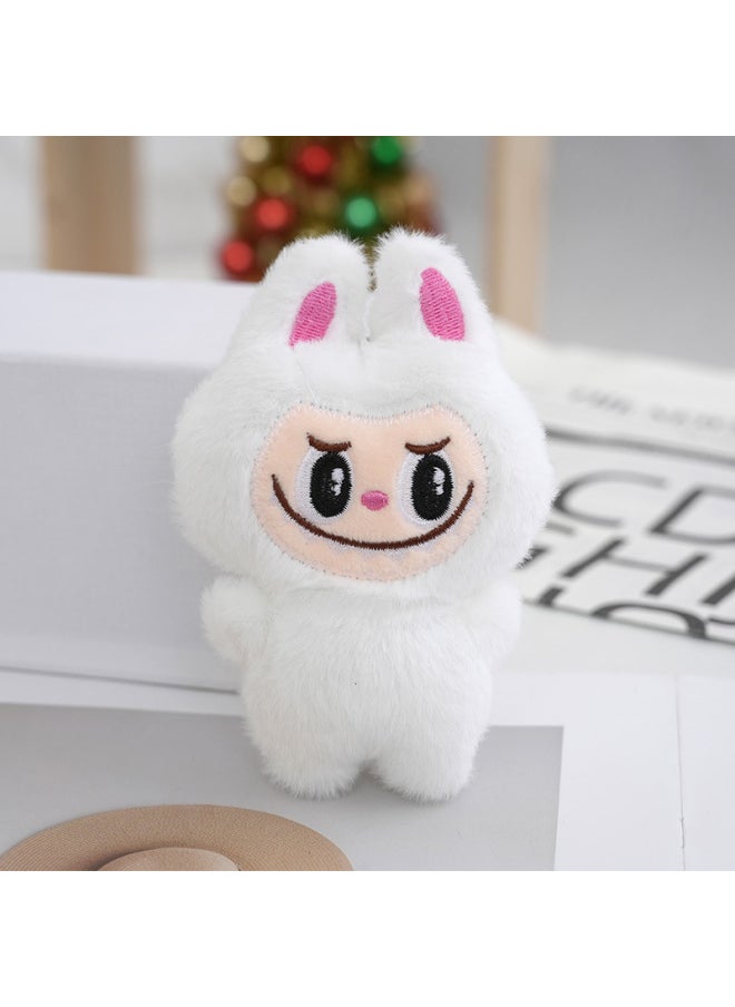 Cute Dress-up Labub Doll Labub Plush Toy Keychain Pendant Schoolbag Pendant Doll-Color:White  - Image 1