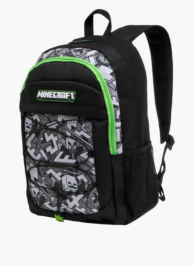 MINECRAFT Printed Backpack with Zip Closure and Adjustable Strap - 17x27x40 cm  - Image 2