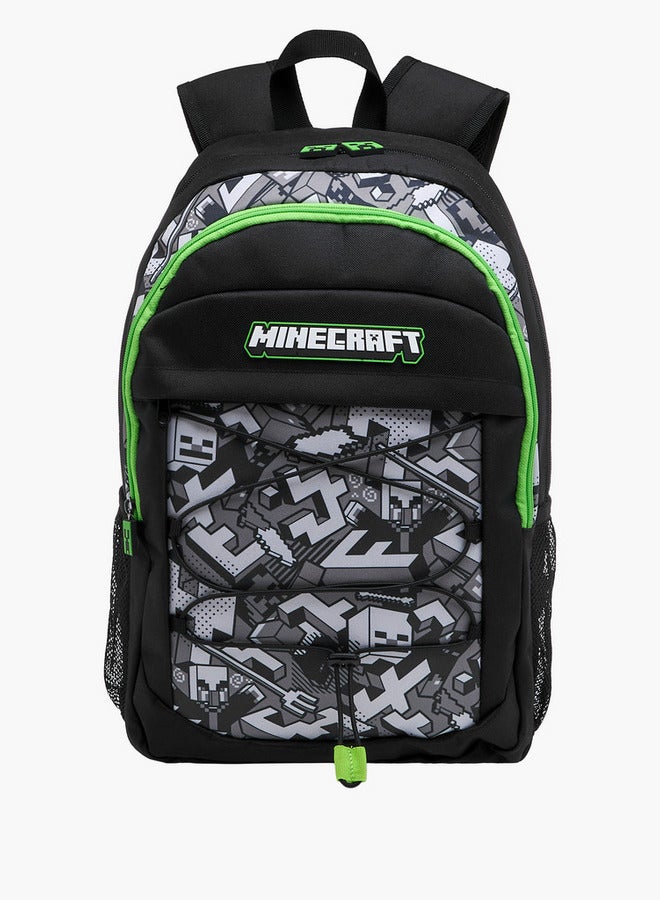 MINECRAFT Printed Backpack with Zip Closure and Adjustable Strap - 17x27x40 cm  - Image 1