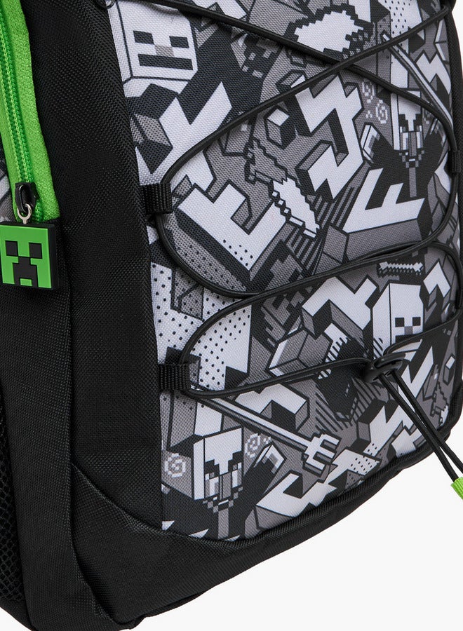 MINECRAFT Printed Backpack with Zip Closure and Adjustable Strap - 17x27x40 cm  - Image 5