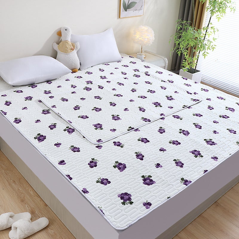 Milk Velvet Diaphragm Mat Bed Sheet Full Bed Dormitory Double Foldable Machine Washable Waterproof Non-Slip Mat For Babies - Image 5