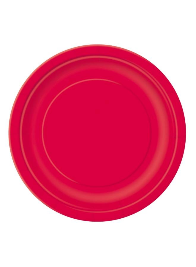 Unique Ruby Red Round Plate 9" - Image 1