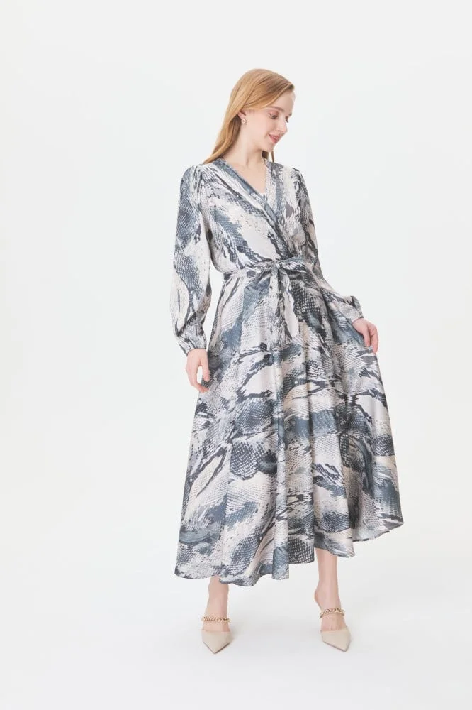 Tenda Printed Long Sleeve Dress