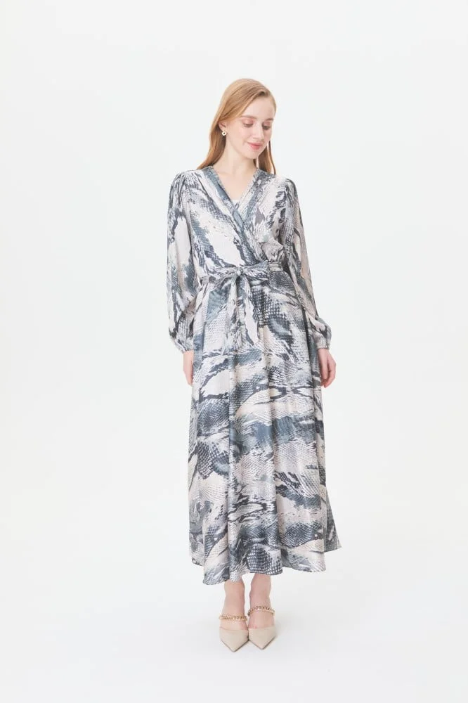 Tenda Printed Long Sleeve Dress