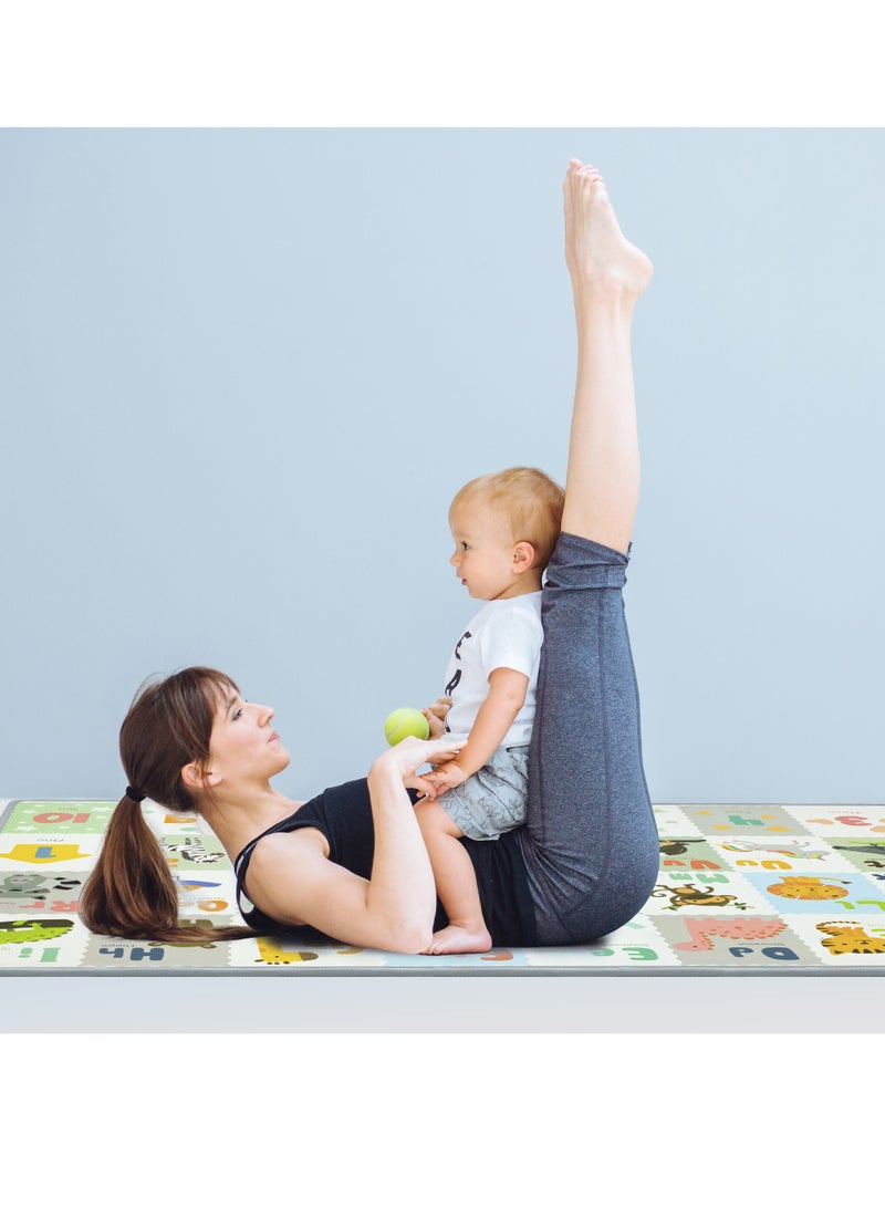 MOON Happi Feet My First Foldable Floor gym Play Come Crawl Mat - Alphabet And Number - Image 5
