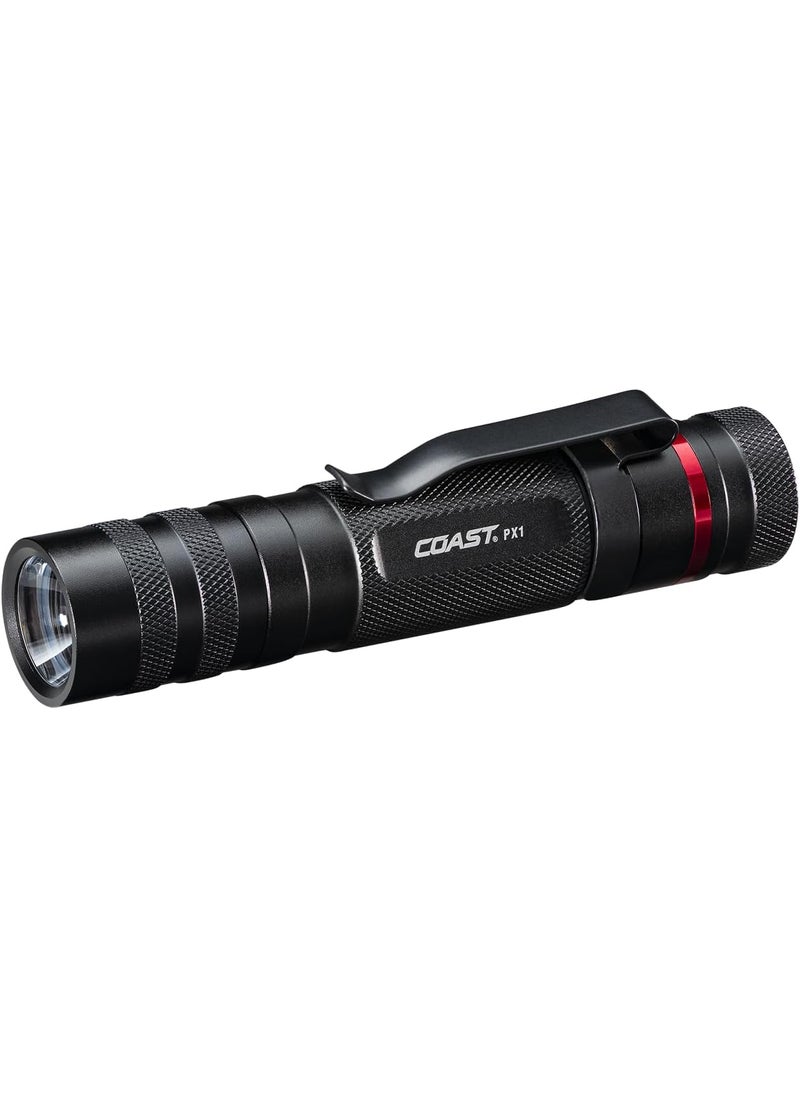 Coast Coast PX1 565 Lumen Pure Beam Focusing LED Flashlight with Twist Focus and Adjustable Pocket Clip  - Image 1