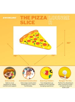 Swimline Swimline Inflatable Pizza Slice Pool Float, Multicolor  - Image 3