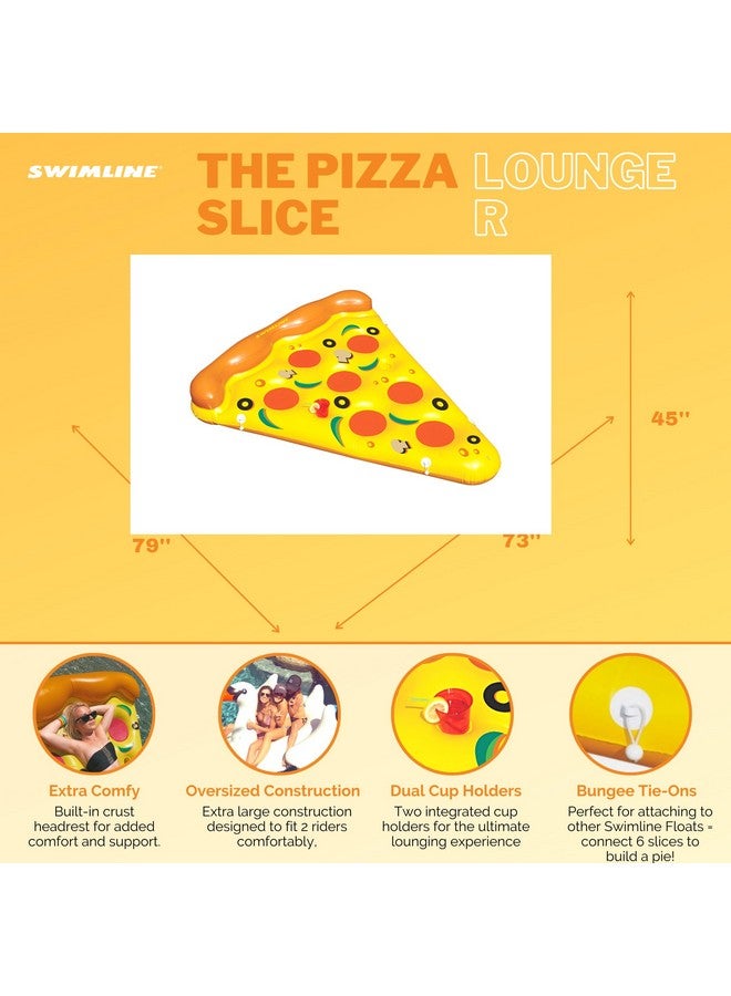 سويم لاين عوامة سباحة قابلة للنفخ على شكل شريحة بيتزا من سويم لاين، متعددة الألوان - Image 3