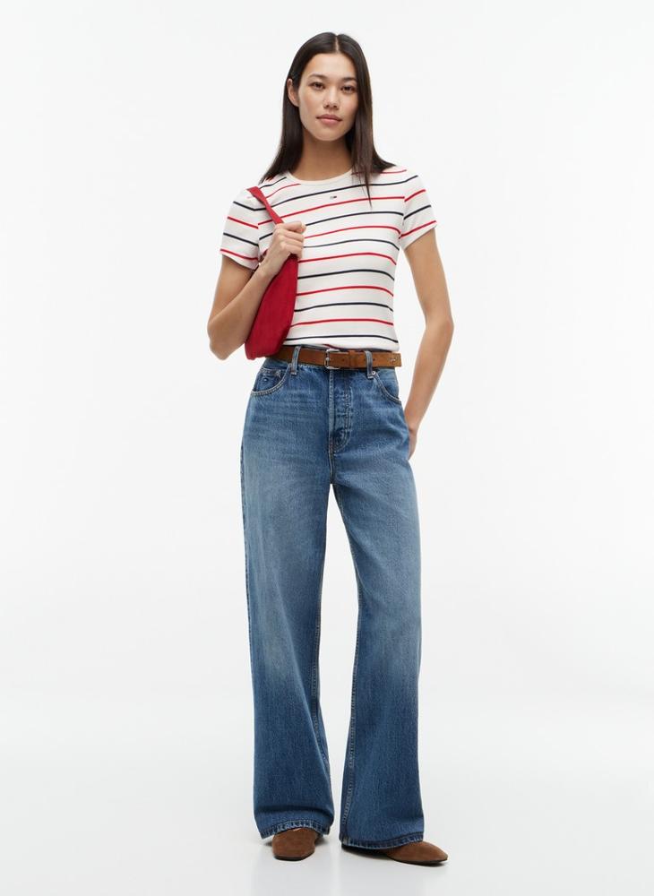 TOMMY JEANS Ribbed Slim Crew Neck T-Shirt - Image 4