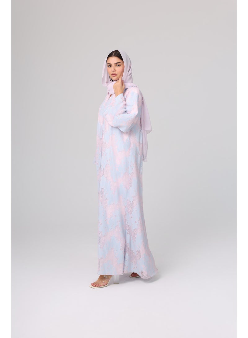 اكسا عباية بتصميم دانتيل ملون - Image 2