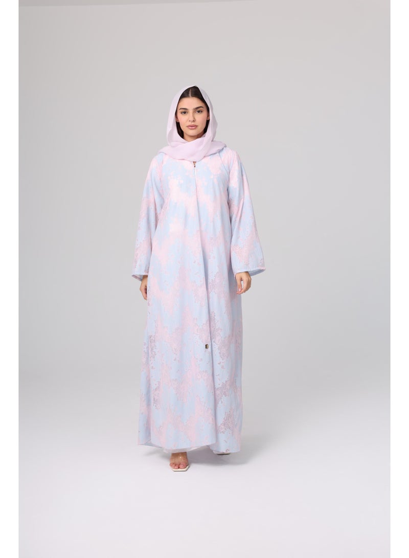اكسا عباية بتصميم دانتيل ملون - Image 1
