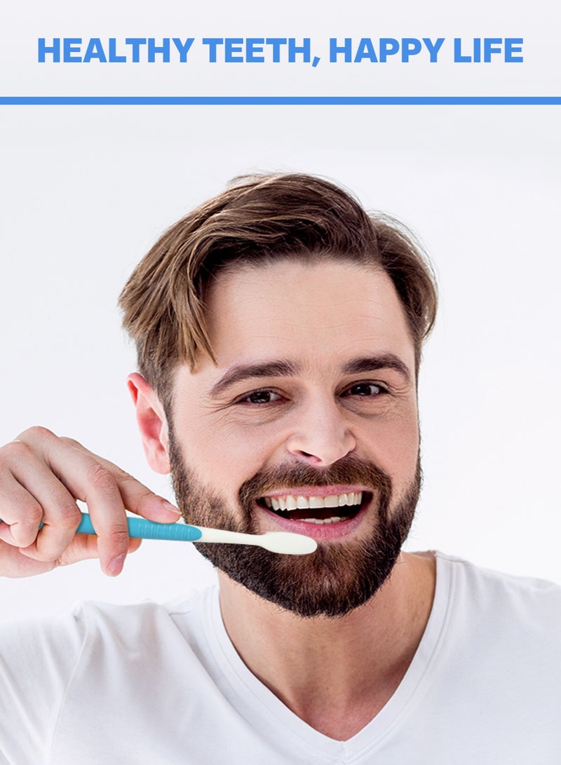 Shield Care Falcon Toothbrush with Curved Filaments, Deep Reach (Family Care - Medium Bristles), 4 Colors - 12 Count (Pack of 1) - Image 5