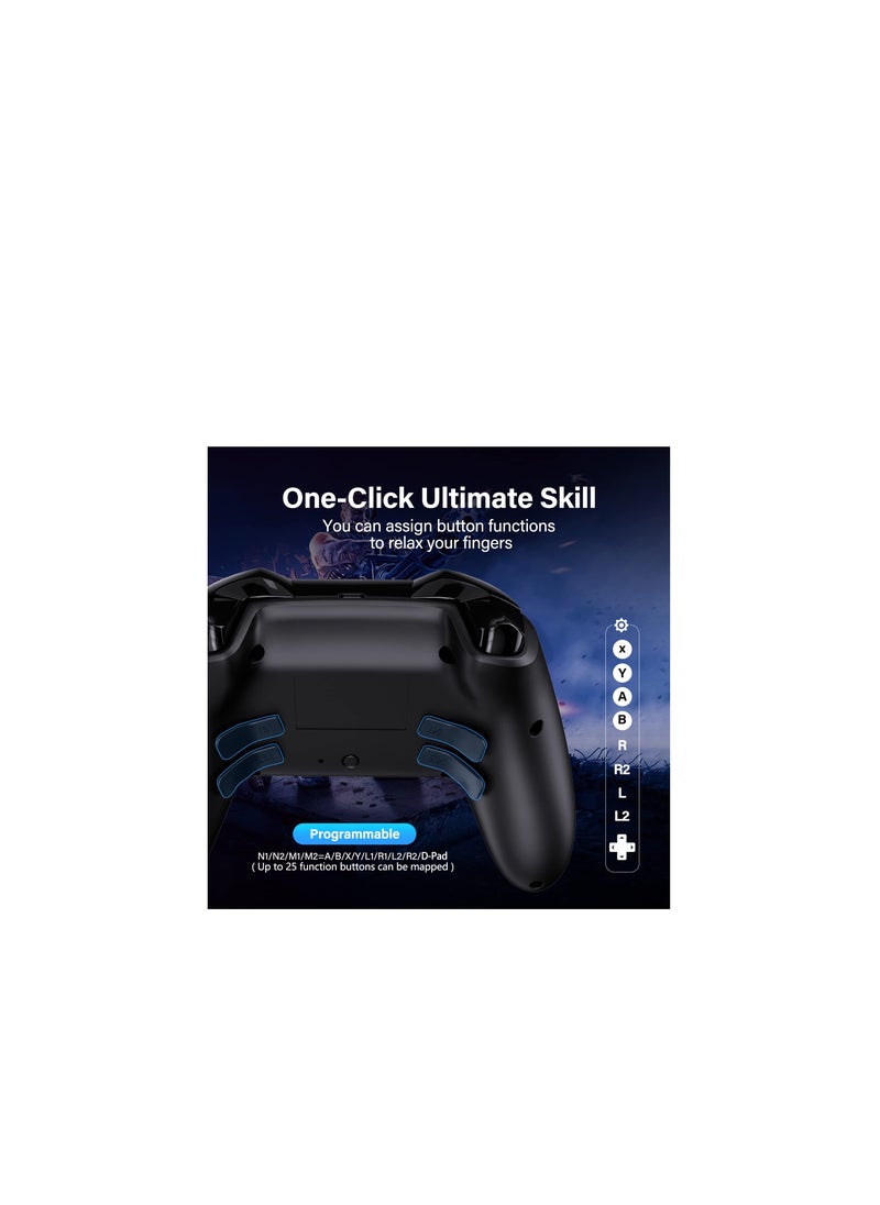 Wireless Switch Pro Controller for Nintendo Switch/Lite/OLED - Multi-Platform Gamepad with LED Light for PC, iOS, Android - RGB Gaming Controller