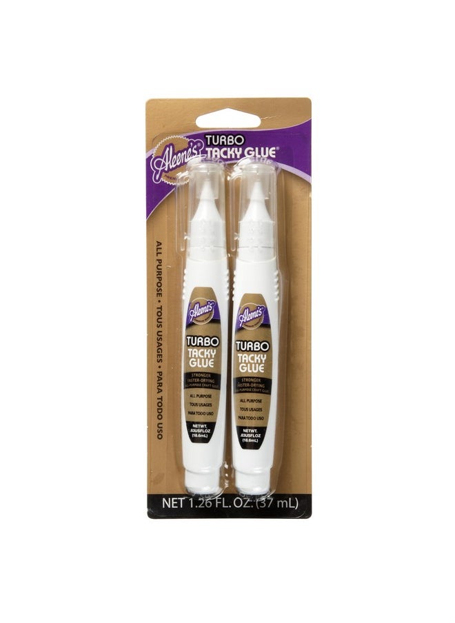 Aleene's Turbo 2Pack Pens Tacky Glue.63 Fl Oz2 Pack, Beige  - Image 1