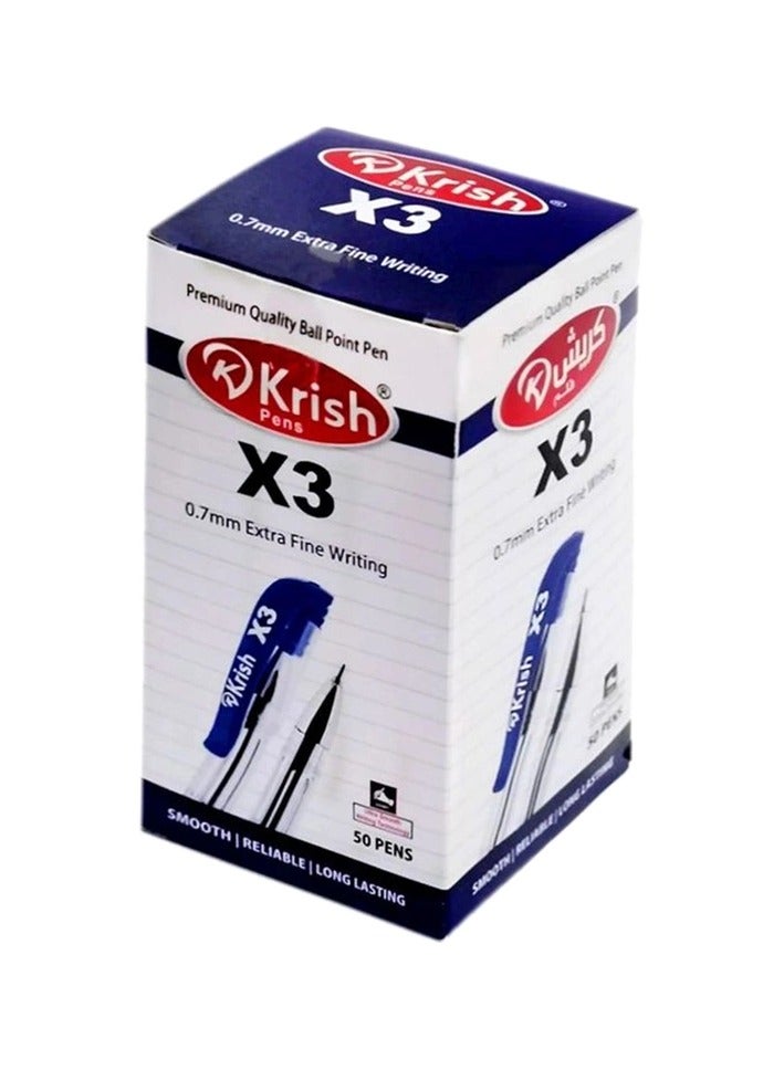 كريش قلم كريش X3 (0.7 أزرق) 50 قطعة - Image 2